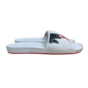 Ted Baker Sauldi 2 Slides Sandals Arch Support Flamingo Print White Men Sz US 13